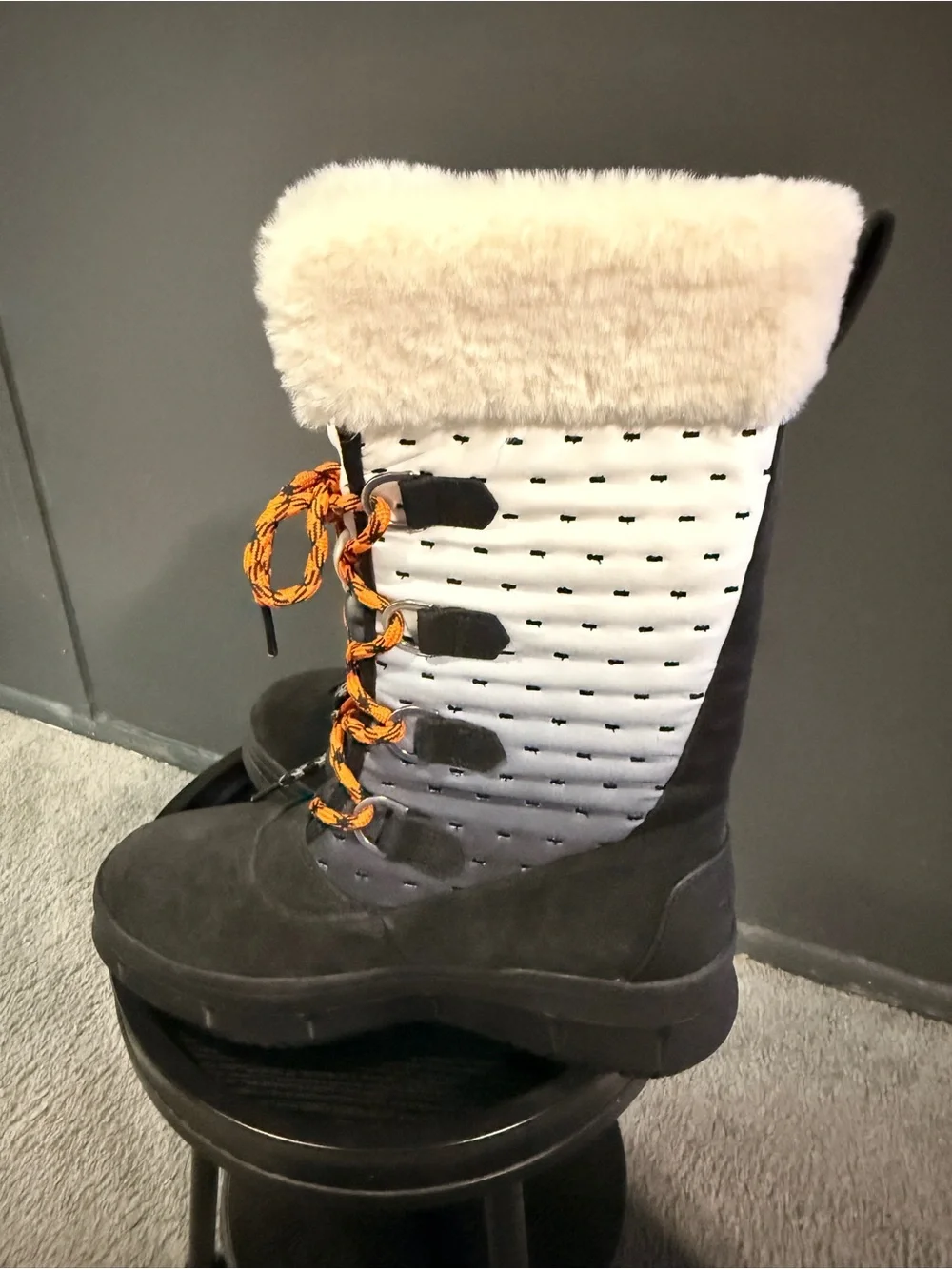 SPERRY SHIBORI BLACK/WHITE WINTER BOOT